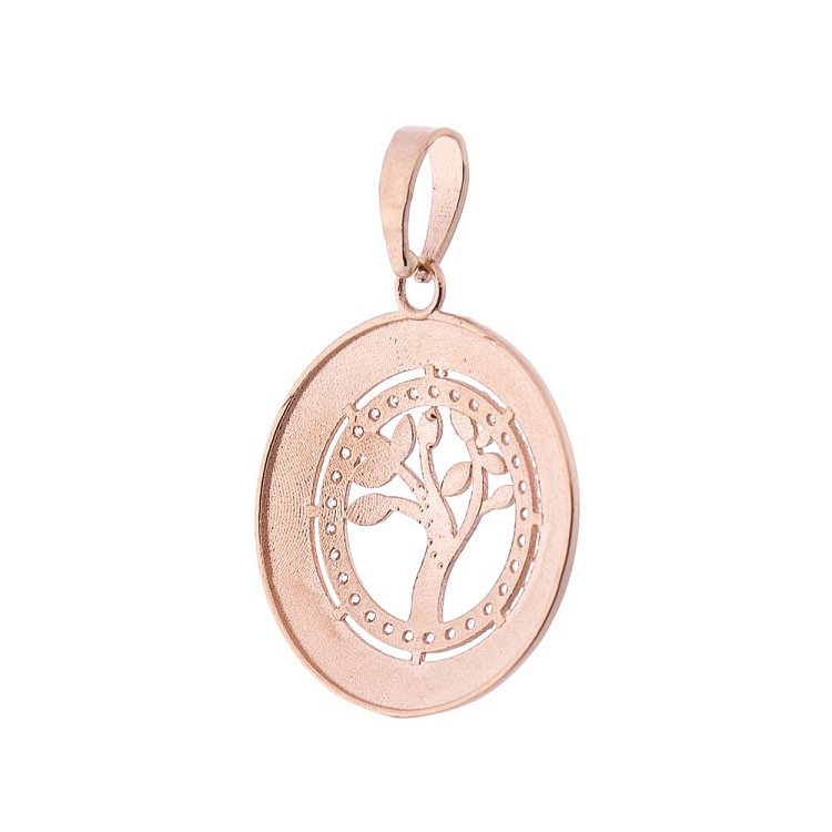 Золотий кулон "Древо життя" (фіаніти) п02150 від ювелірного магазину Онікс - 1