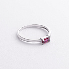 Серебряное кольцо с синтетическим рубином 1923/1р-HRUB от ювелирного магазина Оникс - 1