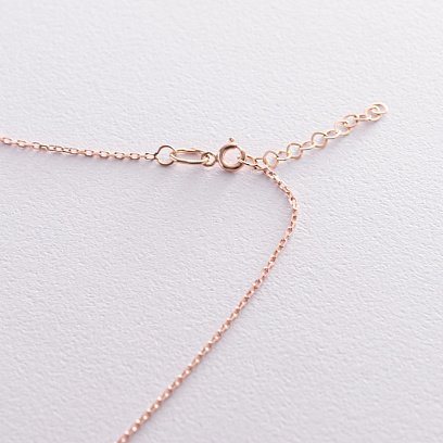 Золоте кольє "Конюшина" з фіанітами кол01782 №4