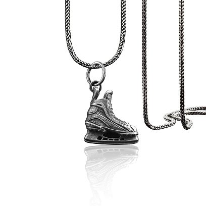 Серебряный кулон "Хоккейные коньки" 133198 №3