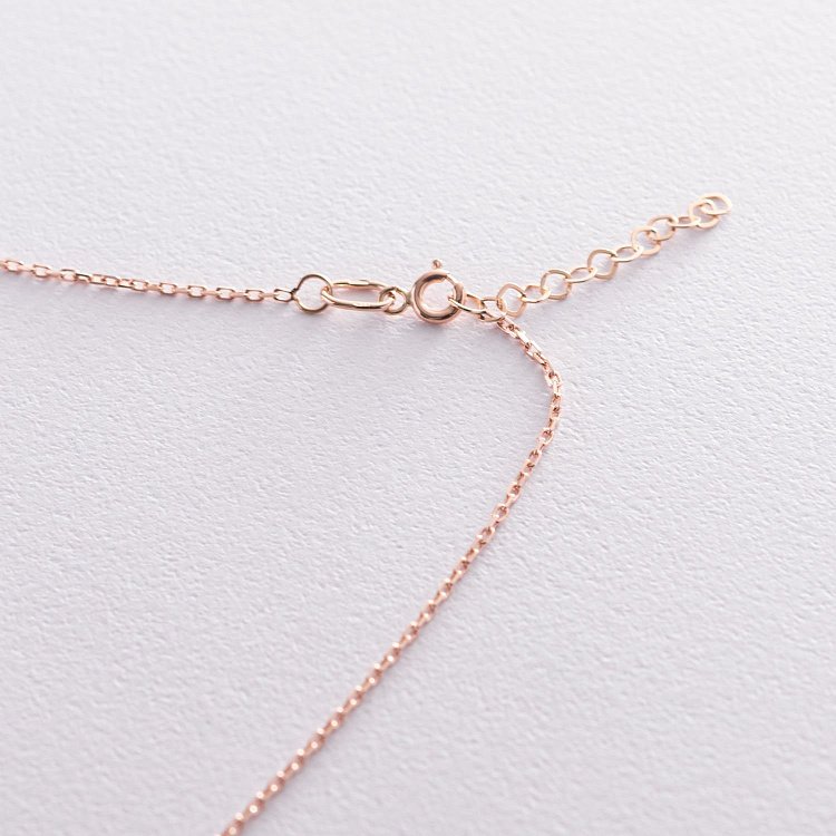 Золоте кольє "Конюшина" з фіанітами кол01782 від ювелірного магазину Онікс - 3