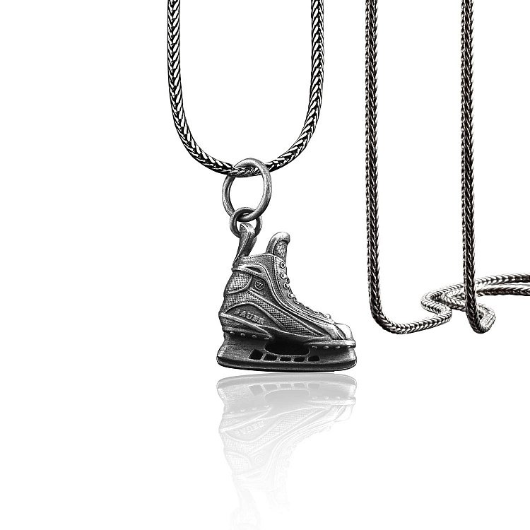 Серебряный кулон "Хоккейные коньки" 133198 от ювелирного магазина Оникс - 2