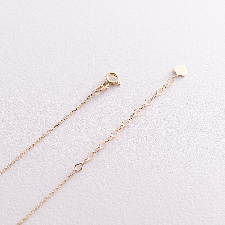 Колье с фианитом в желтом золоте (возможна гравировка) кол01785 от ювелирного магазина Оникс - 4