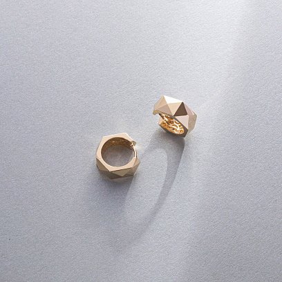 Сережки - кільця "Anna-Lisa" у жовтому золоті с09009 №5