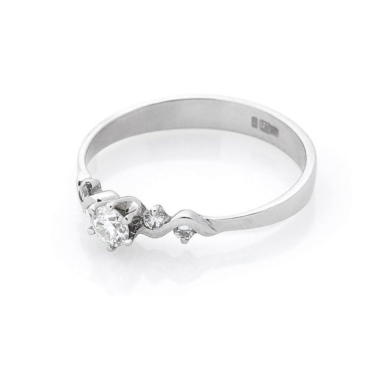 Золота заручальна каблучка (діаманти) к1409 від ювелірного магазину Онікс - 1