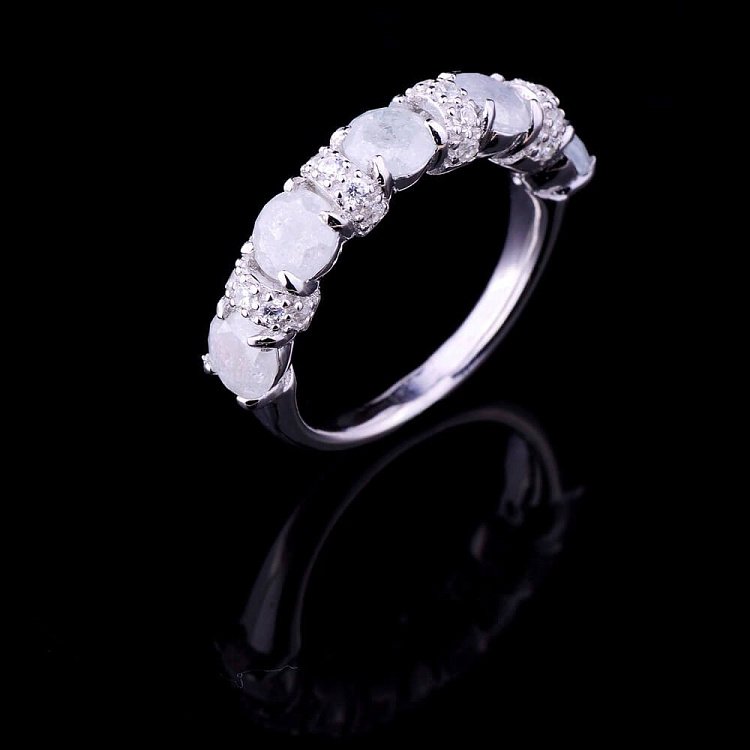 Женское кольцо с фианитами (родий) 111625 от ювелирного магазина Оникс - 3