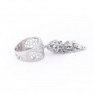 Срібний перстень з фіанітами 111893 от ювелирного магазина Оникс - 1