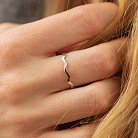 Кольцо "Волна" в серебре 112588 от ювелирного магазина Оникс - 3