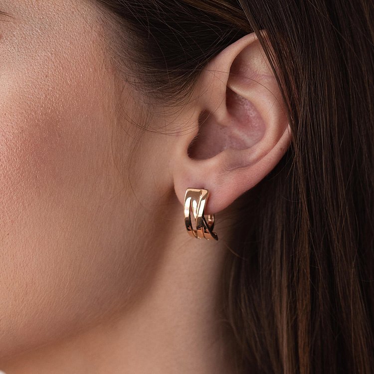 Серьги в красном золоте с07497 от ювелирного магазина Оникс - 4