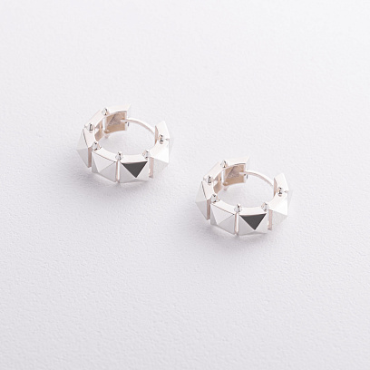 Серьги - кольца "Tamila" в серебре 123534 №2