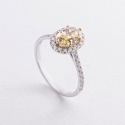 Кольцо с бриллиантами (белое золото) 243101121