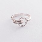 Серебряное кольцо с фианитами 112218 от ювелирного магазина Оникс