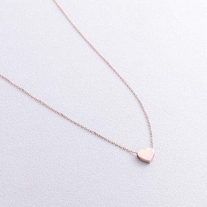 Колье "Сердечко" в красном золоте кол02521 №3