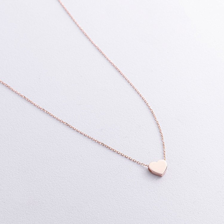 Колье "Сердечко" в красном золоте кол02521 от ювелирного магазина Оникс - 2