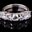 Срібний перстень з фіанітами 111384 от ювелирного магазина Оникс