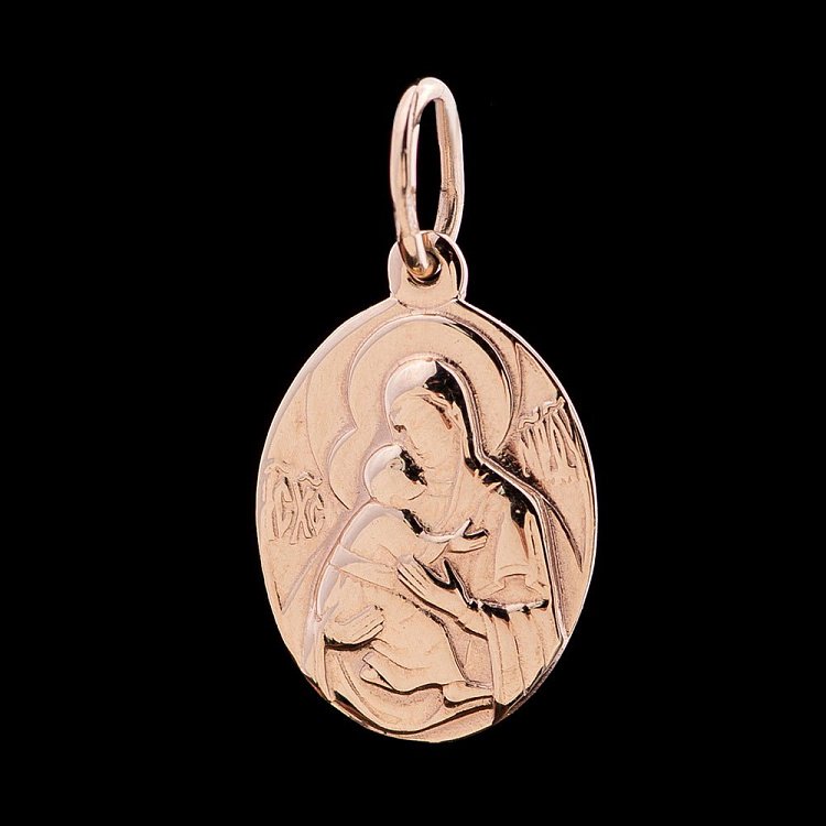 Золотая ладанка "Богородица" п01183 от ювелирного магазина Оникс