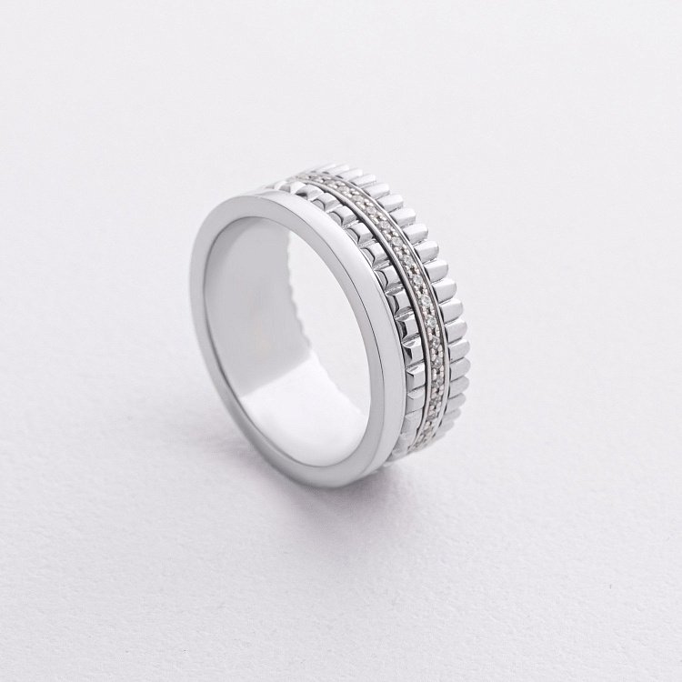 Кольцо "Sharon" с фианитами (белое золото) к08247 от ювелирного магазина Оникс - 2