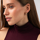 Серьги "Marie" в красном золоте (фианиты) с09357 от ювелирного магазина Оникс - 3