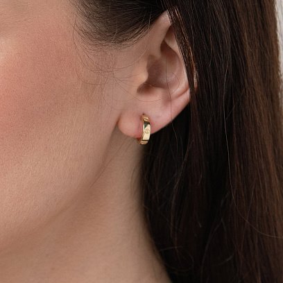 Золоті сережки - пусети "Love" с07520 №4