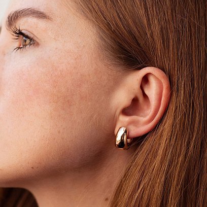 Серьги "Грация" в красном золоте с08955 №2