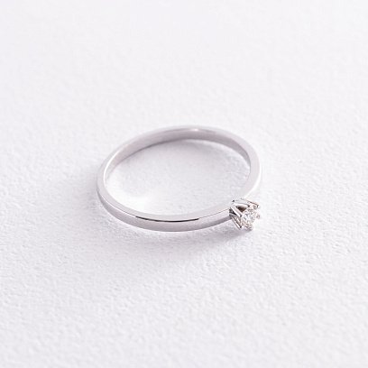 Золота заручальна каблучка з діамантом кб0356y №4