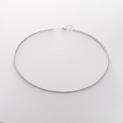 Серебряное колье в стиле минимализм 18849 №4