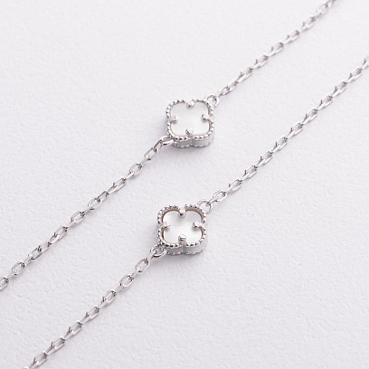 Срібне кольє "Конюшина" (перламутр) 181348 №2