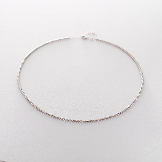 Серебряное колье в стиле минимализм 18849 №4