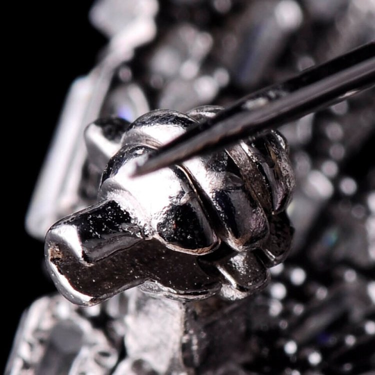 Серебряная заколка с фианитами 16078 от ювелирного магазина Оникс - 4