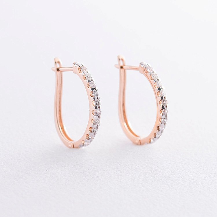 Золоті сережки з діамантами с2828 від ювелірного магазину Онікс