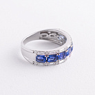 Золота каблучка з сапфірами і діамантами кб0650rc от ювелирного магазина Оникс - 1