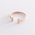 Золотое кольцо "Т" к04818 от ювелирного магазина Оникс - 2