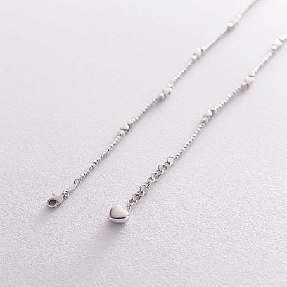 Золоте кольє з сердечками кол01372 №5