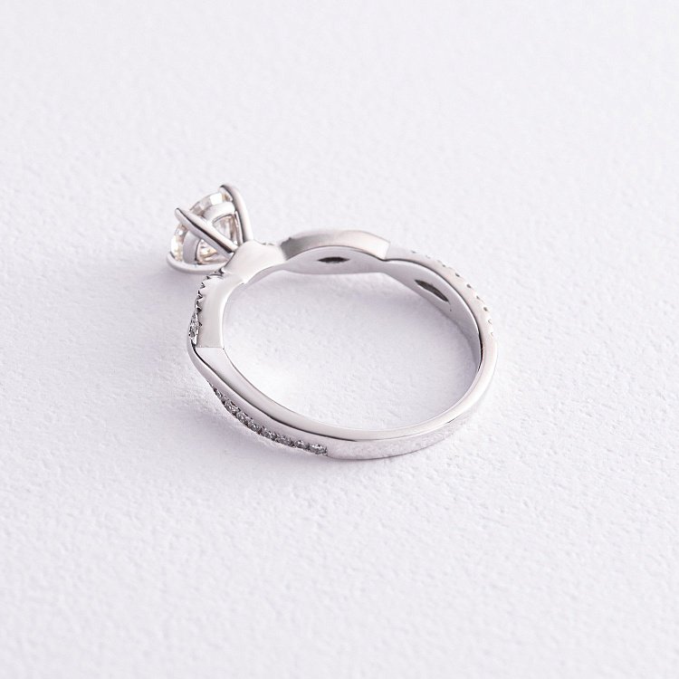 Помолвочное кольцо в белом золоте с бриллиантами 312 от ювелирного магазина Оникс - 2