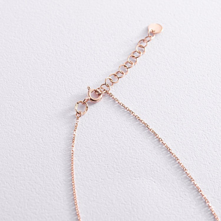 Золоте кольє - краватка з хрестиком 860463 від ювелірного магазину Онікс - 4