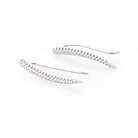 Срібні сережки з фіанітами 122189 от ювелирного магазина Оникс - 1