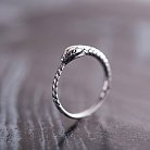Серебряное кольцо "Змей Уроборос" 112553 от ювелирного магазина Оникс - 13