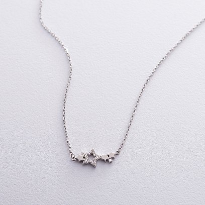 Срібне кольє "Зірочки" 18797 №2