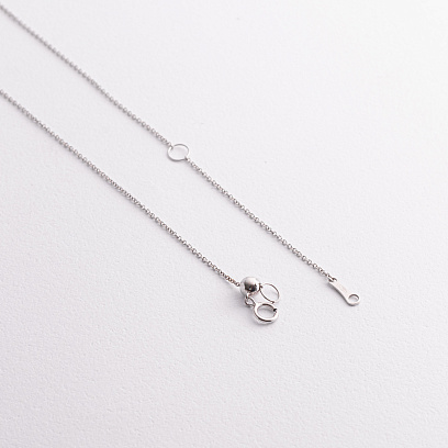 Золоте кольє "Конюшина" (діаманти, блакитний топаз) колб0168ca №2