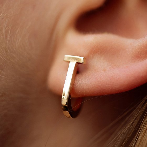 Серьги "Tina" в желтом золоте с08795 №4