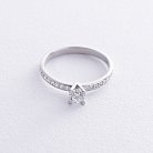 Заручальна каблучка з діамантами (біле золото) 224871121 от ювелирного магазина Оникс - 2