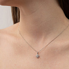 Золотая подвеска "Клевер" с бриллиантами пб0372lg от ювелирного магазина Оникс - 1