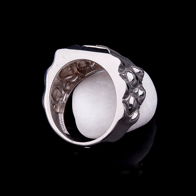 Срібна печатка з фіанітами 111011 від ювелірного магазину Онікс - 1