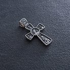 Срібний православний хрест з чорнінням 132558 от ювелирного магазина Оникс - 3