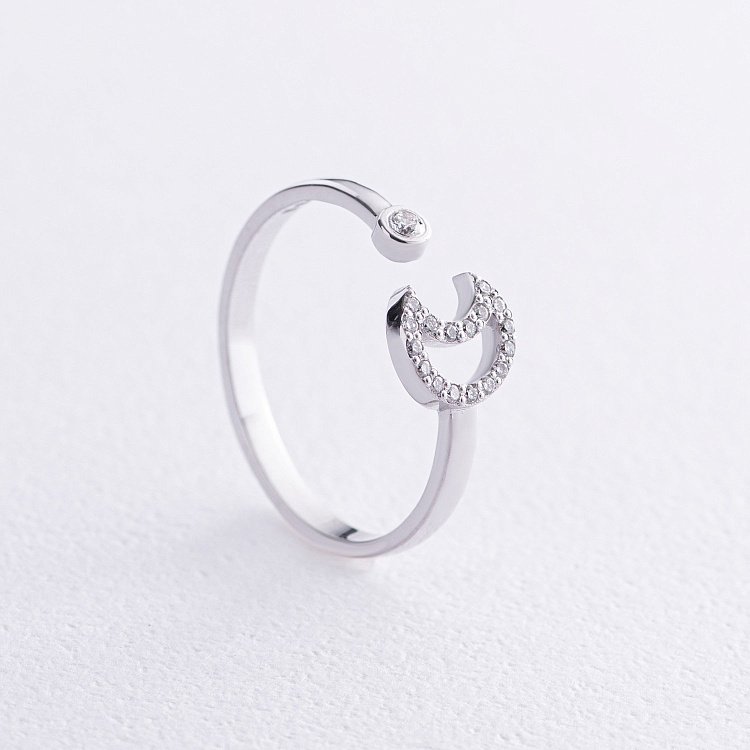 Золота каблучка "Місяць" з діамантами 27441121 від ювелірного магазину Онікс