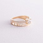 Помолвочное кольцо "Я люблю тебя" в желтом золоте (фианиты) к07115 от ювелирного магазина Оникс - 7