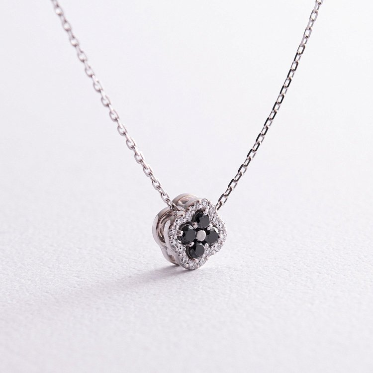 Золотое колье "Клевер" с бриллиантами 133881122 от ювелирного магазина Оникс