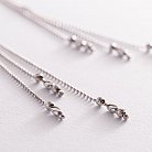 Срібні висячі сережки з кульками 123075 от ювелирного магазина Оникс - 3