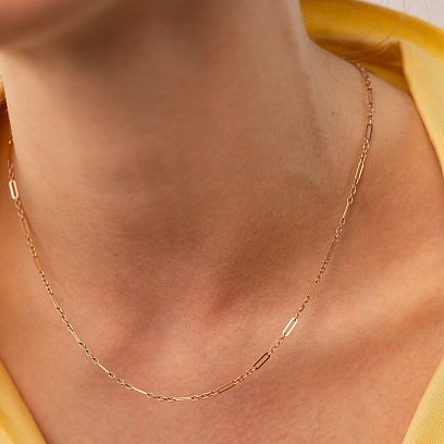 Колье - цепочка в красном золоте кол02374 №11