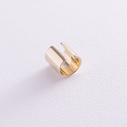 Сережка-каффа в жовтому золоті с06951 №7